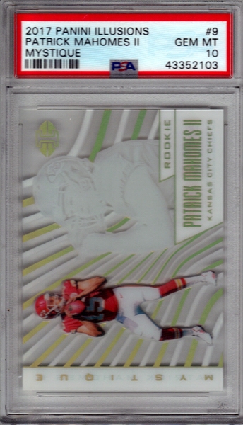 2019 Panini Illusions hotsell PATRICK MAHOMES Mystique - Gold /399 PSA 9 MINT POP 7